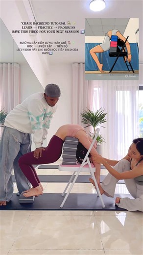 Rohit Sharma | Yoga & Contortion Coach on Instagram: "Chair Backbend Tutorial 🪑✨ Learn the technique → Practice safely → Feel the difference. Save this for your next session… And follow @yoga_contortionist for more powerful flexibility tips!” #backbend #stretching #flexible #fitness #pose"