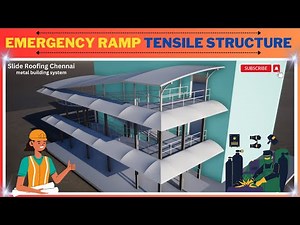 Emergency Ramp Tensile Structure for Hospital | SRC Tensile | Creative Design #tensile #designs