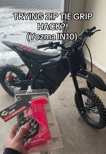 Zip-Tie grip hack on my Yozma IN10?? 👀 Code “ridshawty” @Yozmasport for $$$ off! #fyp #viral #ebike #yozma #howto