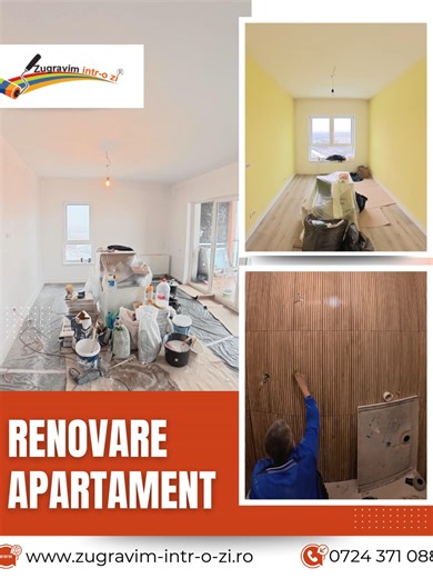 Renovare completă apartament 3 camere 2 băi Pe lângă serviciul nostru de zugrăveli rapide, realizăm amenajări interioare complete, adaptate fiecărui proiect. ✔️ Echipe specializate de electricieni, instalatori și zugravi ✔️ Standard ridicat de execuție și atenție la detalii ✔️ Spații moderne, funcționale și confortabile ✔️ Respectarea termenelor și a bugetului ___ 🌐 www.zugravim-intr-o-zi.ro 📩 office@zugravim-intr-o-zi.ro 📞 0724 371 088 #zugrav #constructii #renovari #amenajariinterioare #zug