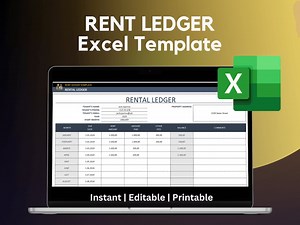 Rental Ledger Template | Printable Excel Form for Landlords - Etsy