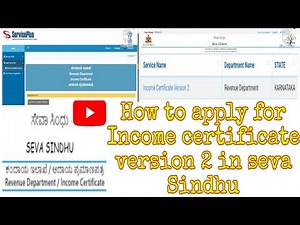 How to apply for Income certificate version 2 in seva Sindhu..#nadakacheri #sevasindhu #gramaone
