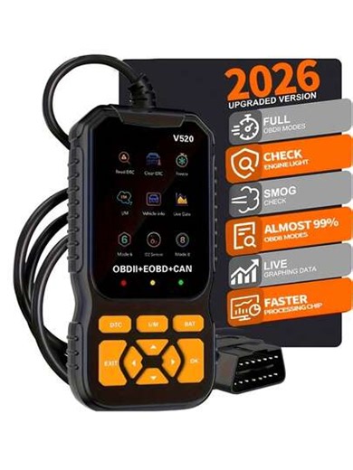 OBD2 Diagnostic Scan Tool, Engine Fault Code Reader With Reset Function, Supports Mode 6, Mode 8 And I/M Readiness Test, Automatically Checks Engine Light, Compatible With All OBDII Vehicles Manufactured In 1996 And Later | SHEIN