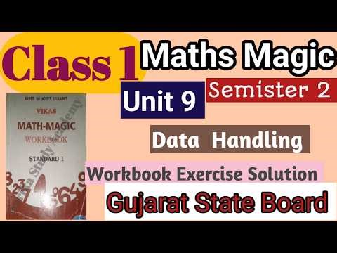 Class 1 Math Magic Le 9 Data Handling Workbook exercise Solution Gujarat Board