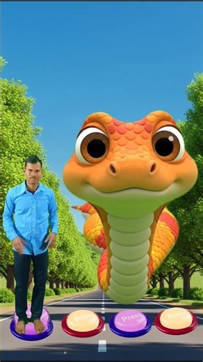 Don't Press the Wrong Button! 🐍 3D Animals Animation #snake