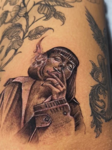 Moises Barreto on Instagram: "Mía Wallace.Pulp fiction 🚬🖤 #miawallace #pulpfiction #gye #tatuaje #ecuador"