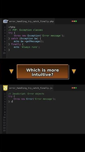 Error Handling: try-catch-finally DIFFERENCES! #PHP