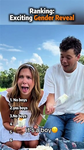 Ranking:Exciting Gender Reveal 🤩🤩#shorts #tiktokviral #fyp #funnyvideos #genderreveal