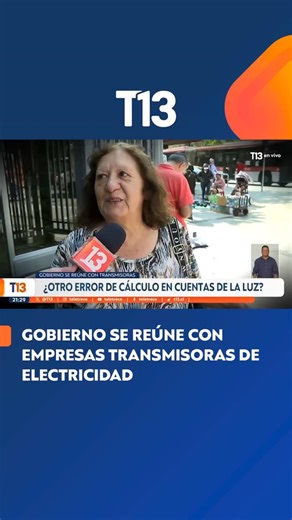 Teletrece on Instagram: "🔸El Gobierno se reunió con las empresas transmisoras de electricidad por un posible nuevo error en el cálculo de las cuentas de la luz. ¿Pagamos de más nuevamente? Más noticias en T13.cl"