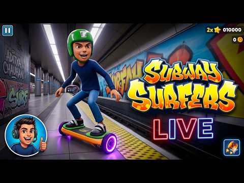 🔴 आज टूटेंगे सारे रिकॉर्ड! 😱 Subway Surfers Top Run Challenge | Aditya Chauhan LIVE