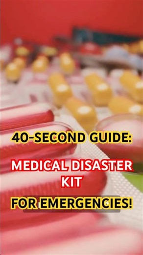 40-Second Guide: Medical Disaster Kit for Emergencies! #health #facts #healthtips