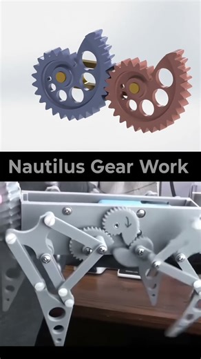 Logarithmic spiral gear mechanism / Nautilus spiral gear work #automobile #auto #engineering #tech