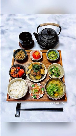 【和食献立】鶏むね×お茄子×ズッキーニ×マヨポン【レシピは説明欄に】週末うたの#shots EP🥝65