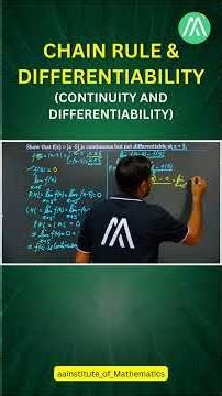 Chain Rule & Differentiability | Continuity & Differentiability | Class 11 | Lecture 2