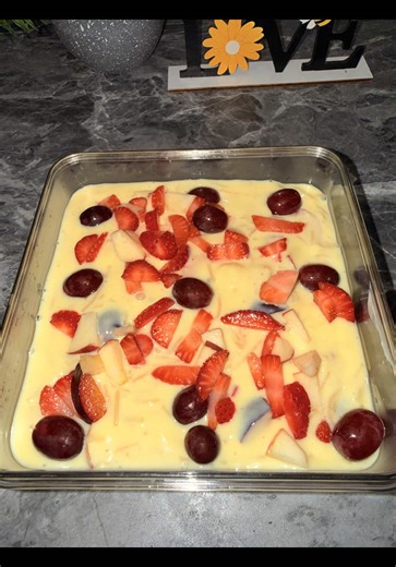 Creamy Custard Saviyan Fruit Dessert 🍓🍌 Ramadan special sweet treat made with colorful fruits and silky custard – perfect for Iftar or any special day ✨ Easy, quick and super delicious dessert recipe for family gatherings 💛 #CustardSaviyan #FruitDessert #RamadanSpecial #EasyDessert #iftartreat