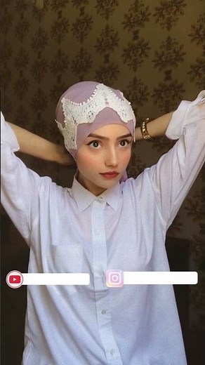 Sleek and Modern style with Chiffon lace hijab - Full Tutorial