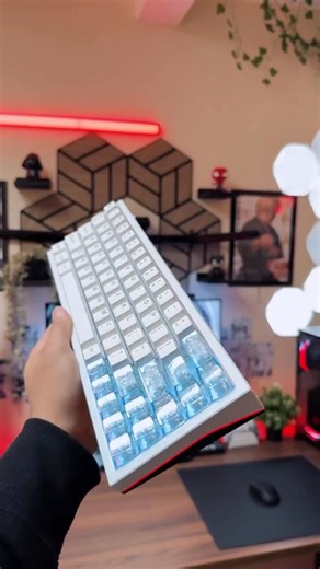 MOX-Tech | Setup | Gaming on Instagram: "This is probably the most unique looking keyboard. The YUNZII AL65 offers • 65% layout with hollow-frame RGB glow • Triple mode: USB-C wired, Bluetooth, 2.4 GHz wireless • Gasket mount + 5-layer dampening for soft typing feel • Hot-swappable switches (3/5-pin) + full QMK/VIA support • 360° lighting + south-facing LEDs for clean RGB effects Ill have the link of this keyboard in my bio 🔗 Huge thanks to @yunzii_keyboard for this amazing keyboard 