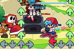 マリオブラザーズのFNF音ゲー【FNF vs Paper Mario】 ｜ 無料ブラウザゲーム｜アクションゲームの庵