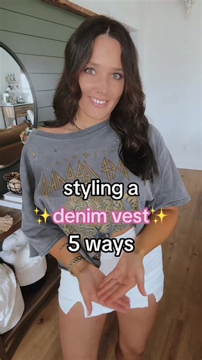 styling my cropped denim vest 5 ways 🤍 pro tip: if you’re like me & can’t find the specific wash you want in a denim vest — just buy a jacket & crop it yourself! 🙌🏼😂 #denimvest #denimveststyles #denimvestoutfit #outfitideas #waystowear #outfitinspo