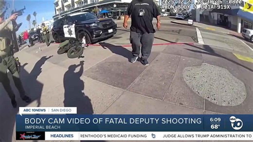 Authorities release body cam video of fatal deputy-involved shooting in Imperial Beach