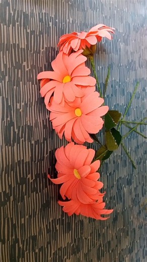 DIY Easy Crepe Paper Flower Making | Beautiful DIY Paper Daisy #diy #craft#shorts #papercraft