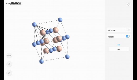 【化学】 CaF2晶胞配位数