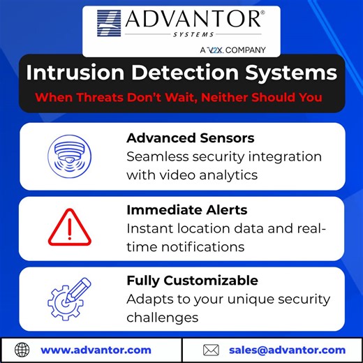 ⚡ When Threats Don't Wait, Neither Should You Our Intrusion Detection System delivers instant, precise awareness across your facility and perimeter. 🎯 Advanced Sensors integrate seamlessly—from ground-based radars to video-based tripwires—creating a comprehensive security net customized for YOUR facility. 📍 Immediate Alerts provide instant graphical location data and alarm notifications with user-definable priorities. When integrated with your Video Management System, your team gets instant vi