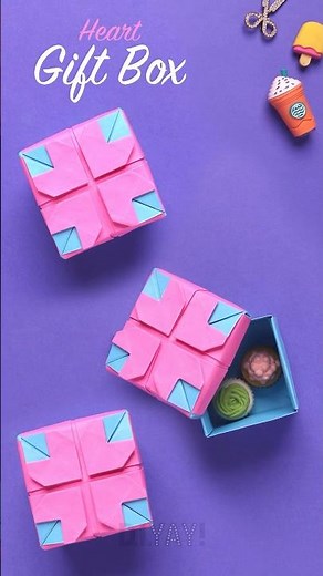 🎁 Quick & Easy Origami Gift Box Tutorial! #diy #papercraftsandcreations #diygiftbox