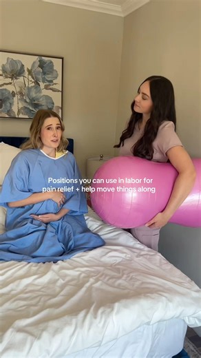 Positions with a peanut ball! #laboranddelivery #birth #pregnant #labortips #birthsupport