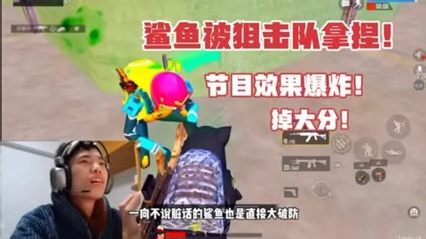 鲨鱼被狙击队拿捏掉大分！ #和平精英 #鲨鱼哟syy #闪白