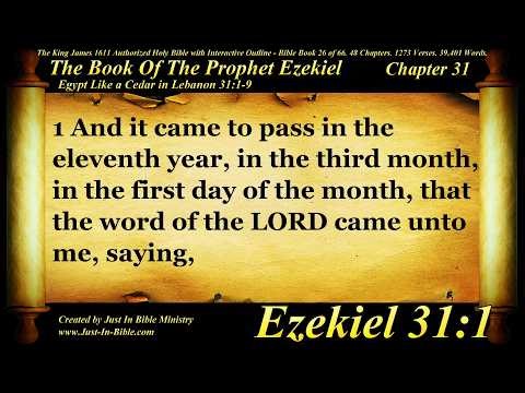 Ezekiel Chapter 31 - Bible Book 26 - Holy Bible Audio Text - King James Read Along Bible