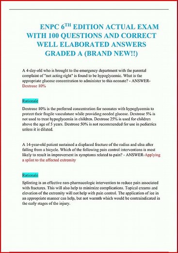 #learnexams Enpc 6Th Edition Actual Exam With 100 Questions And Correct video