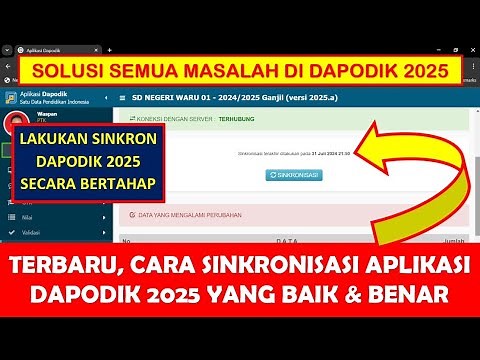 HOW TO PROPERLY AND CORRECTLY SYNCHRONIZE THE DAPODIK 2025 APPLICATION