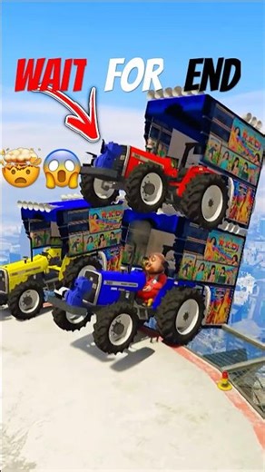 GTA:5 Tractor 4x4🤯😱दुनिया का सबसे ऊंचा!!🤯IMPOSSIBLE GTA5 Challenge😱 #gta5dj #tractordj #shorts