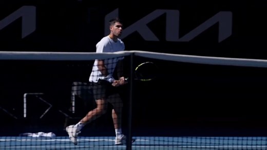 职业训练 - 2026澳网：阿尔卡拉斯 多球训练