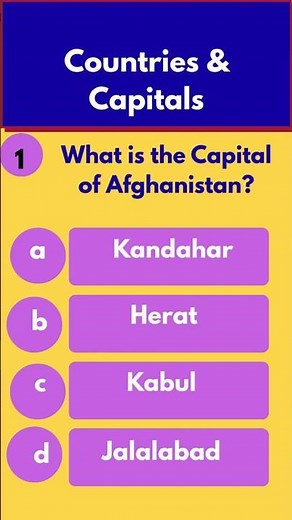 Country & Capital Quiz Challenge! 🌍Can You Name These World Capitals? ⏳Geography Quiz Shorts