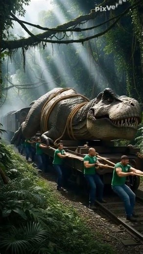 A dinosaur 🦖 on train 🚂 #viral #ai #shortvideo #shorts #dinosaur