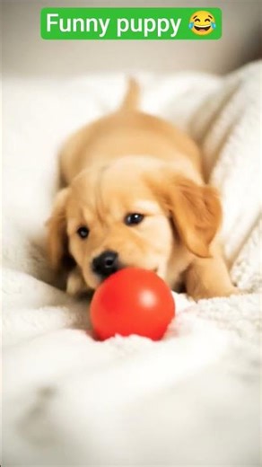 Puppy tripping over a toy #funnyvideo #fun #puppy