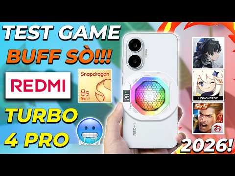 [Gắn sò] Test game REDMI Turbo 4 Pro: Như gaming phone?? Nhiệt độ, Fps HỦY DIỆT!!!