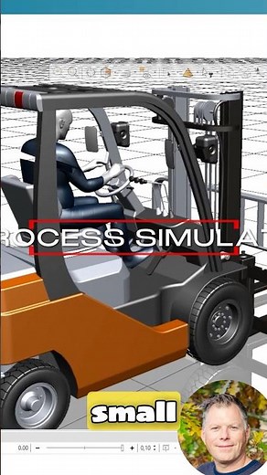 🚜 Control a Forklift in Siemens Process Simulate with WASD! 🤯✨