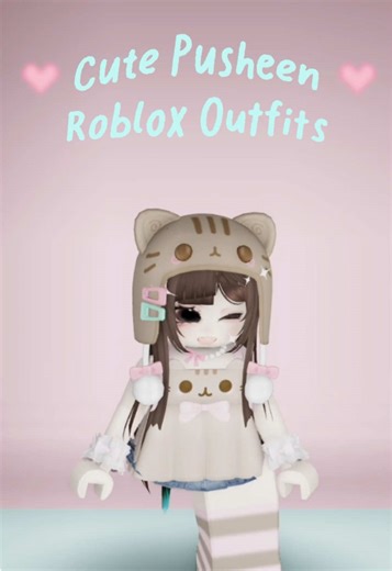 Cute Pusheen Roblox Outfits😻🎀 ♡ Use the codes in “Catalog Avatar Creator” Roblox game to find the outfit ᓚᘏᗢ Shop at pawz