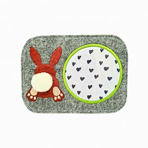 Embroidery Design Mug Rug Rabbit - Etsy