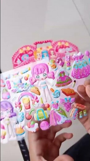 sticker doll dress up bongkar pasang #shorts
