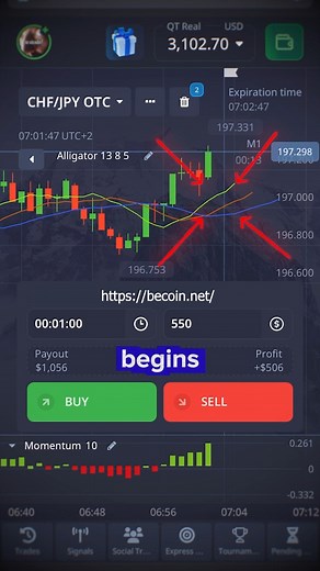If you want to catch the trend before it fully develops, the Alligator indicator is one of the most effective tools to use. In this video, we break down how the three Alligator lines reveal when the market “wakes up” and when a new trend begins. Once the lines spread apart, momentum enters the market and real direction forms. To filter out fake signals, we combine Alligator with the Momentum indicator. Momentum above 100 confirms a buy, while readings below 100 confirm a sell. This simple filter