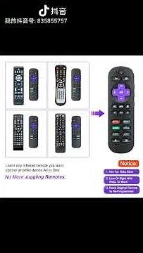 Multifunctional Remote for Roku with 9 Learning Keys to Control TV, Receiver, Sound Bar and more