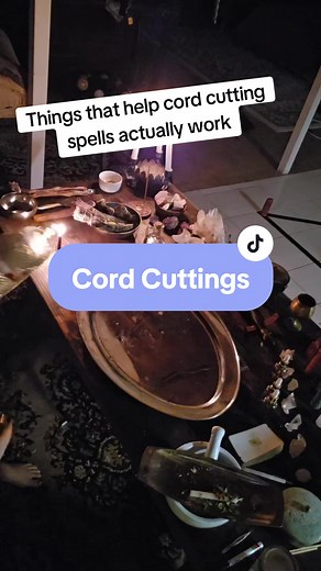 things I've added that have helped the basic cord cutting ive seen be a real spell #witch #cordcutting #witchcraft #spellwork