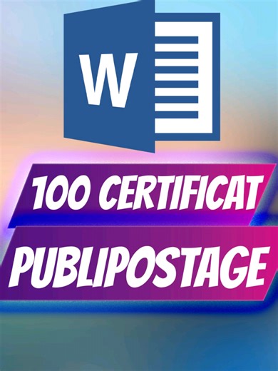 Créer 100 certificats en moins de 1 minute avec Word