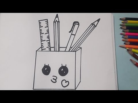 How to draw Pencil Box ✍ Drawing For Beginners