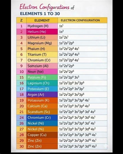 electronic configuration, electronic configuration of 1 to 30, इलेक्ट्रॉनिक विन्यास निकालने का तरीका