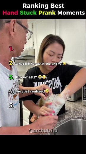 Ranking Best Hand Stuck Pranks Moments #shortsviral #karma
